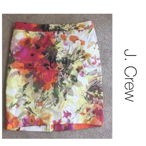 J. Crew Dresses & Skirts - J. Crew Abstract Floral Print Skirt 6